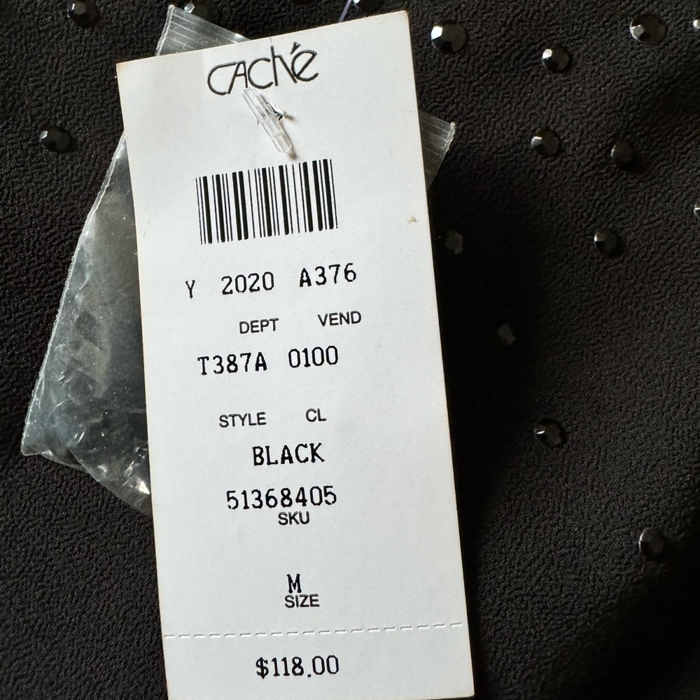 Cache black chiffon top - Picture 2 of 2